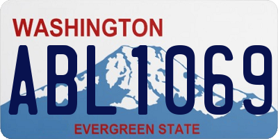 WA license plate ABL1069
