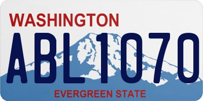 WA license plate ABL1070