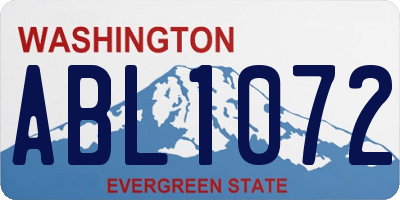 WA license plate ABL1072