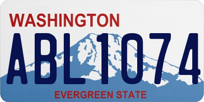 WA license plate ABL1074