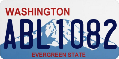 WA license plate ABL1082