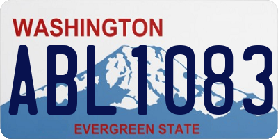 WA license plate ABL1083