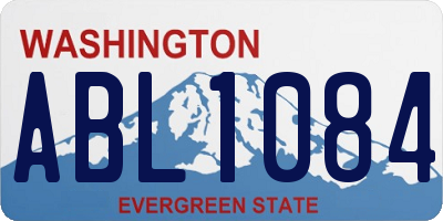 WA license plate ABL1084