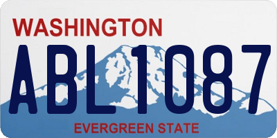 WA license plate ABL1087