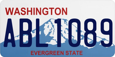 WA license plate ABL1089