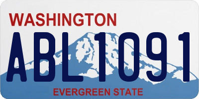 WA license plate ABL1091