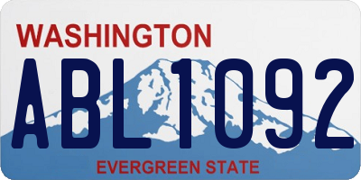 WA license plate ABL1092