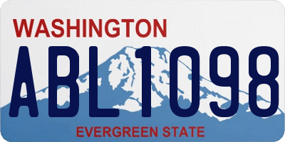 WA license plate ABL1098