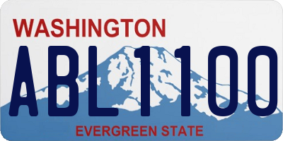 WA license plate ABL1100