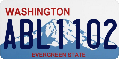 WA license plate ABL1102