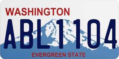 WA license plate ABL1104