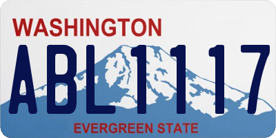 WA license plate ABL1117