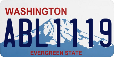 WA license plate ABL1119