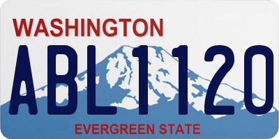 WA license plate ABL1120