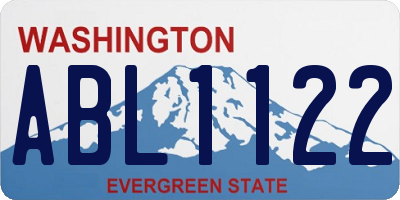 WA license plate ABL1122
