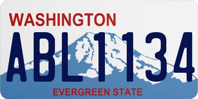 WA license plate ABL1134