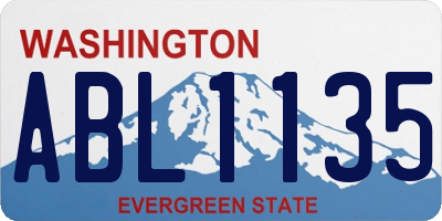 WA license plate ABL1135