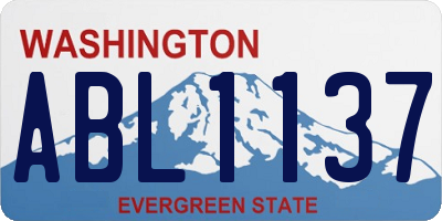 WA license plate ABL1137