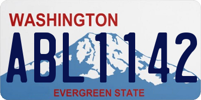 WA license plate ABL1142