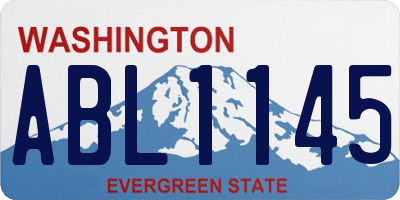 WA license plate ABL1145