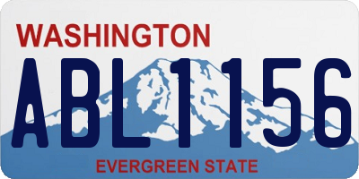 WA license plate ABL1156