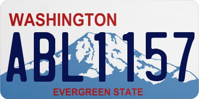 WA license plate ABL1157