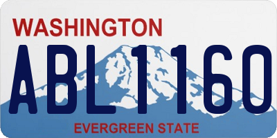 WA license plate ABL1160