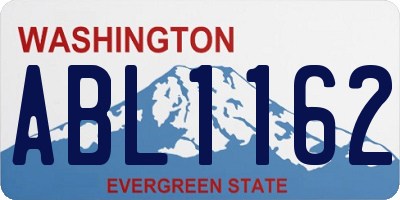 WA license plate ABL1162
