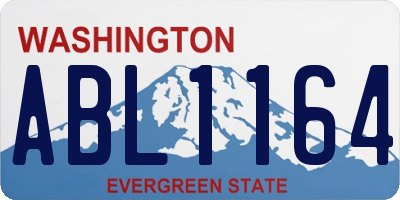 WA license plate ABL1164