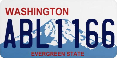 WA license plate ABL1166
