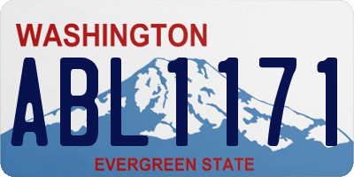 WA license plate ABL1171