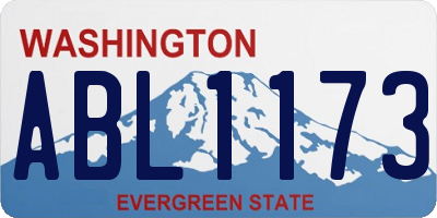 WA license plate ABL1173