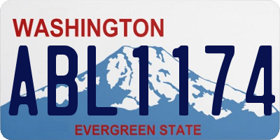 WA license plate ABL1174