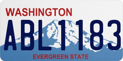 WA license plate ABL1183