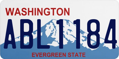 WA license plate ABL1184