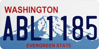 WA license plate ABL1185