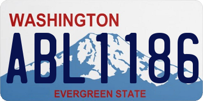 WA license plate ABL1186