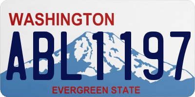 WA license plate ABL1197