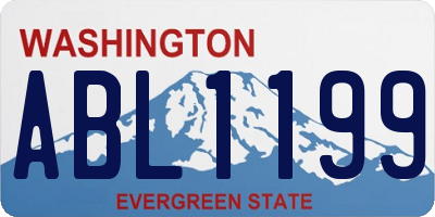 WA license plate ABL1199