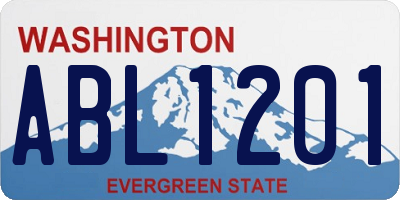 WA license plate ABL1201