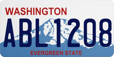 WA license plate ABL1208