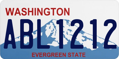 WA license plate ABL1212