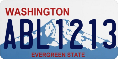 WA license plate ABL1213