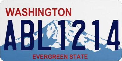 WA license plate ABL1214