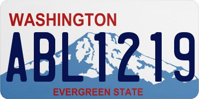 WA license plate ABL1219
