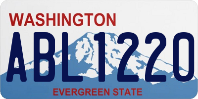WA license plate ABL1220