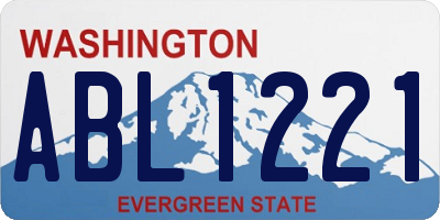 WA license plate ABL1221