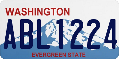 WA license plate ABL1224