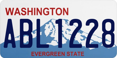 WA license plate ABL1228