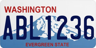 WA license plate ABL1236
